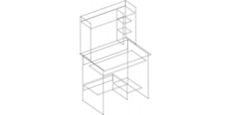 Стол компьютерный СК-3 800х600х1350 (пикар)
