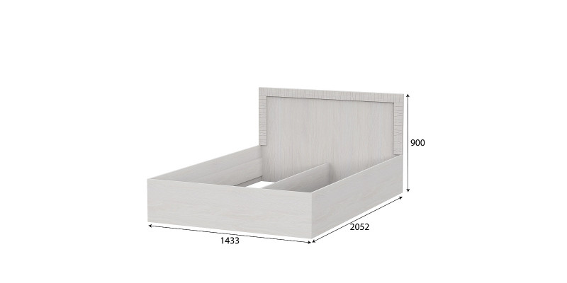 Кровать двойная универсальная 1,4х2,0 "Гамма 20", серия №4