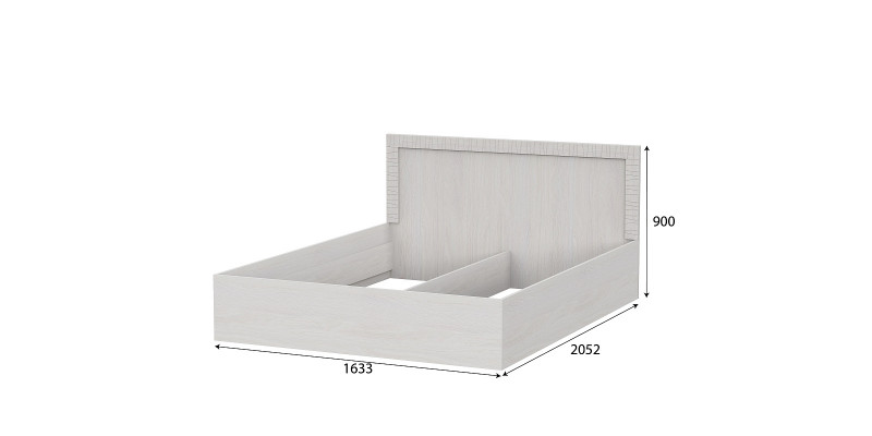Кровать двойная универсальная 1,6х2,0 "Гамма 20", серия №4