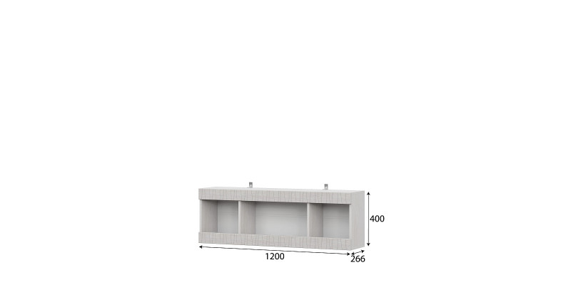 Полка навесная 1200 "Гамма 20", серия №4