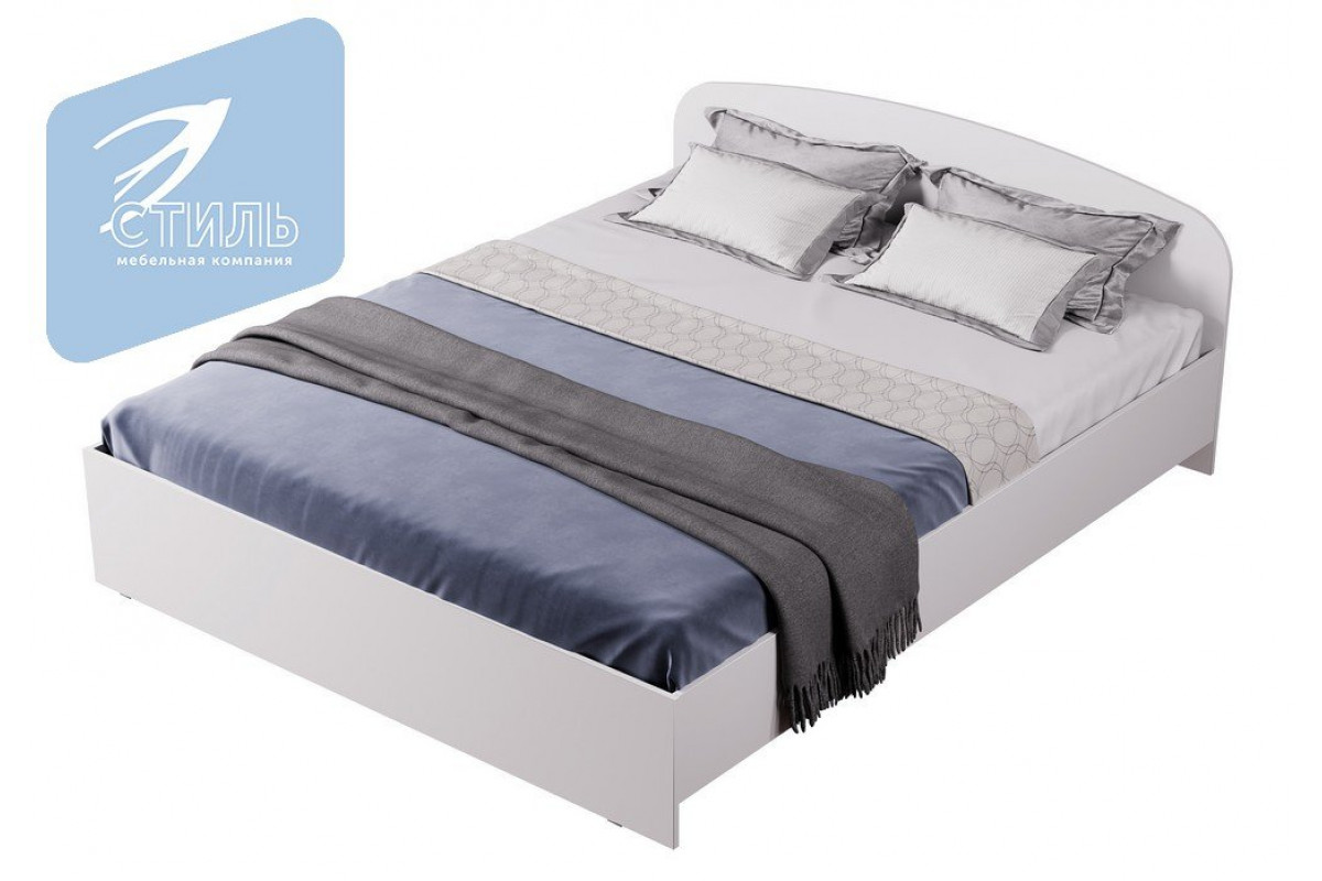 Кровать 1640 мм (Б) - Белый (Гладкий)