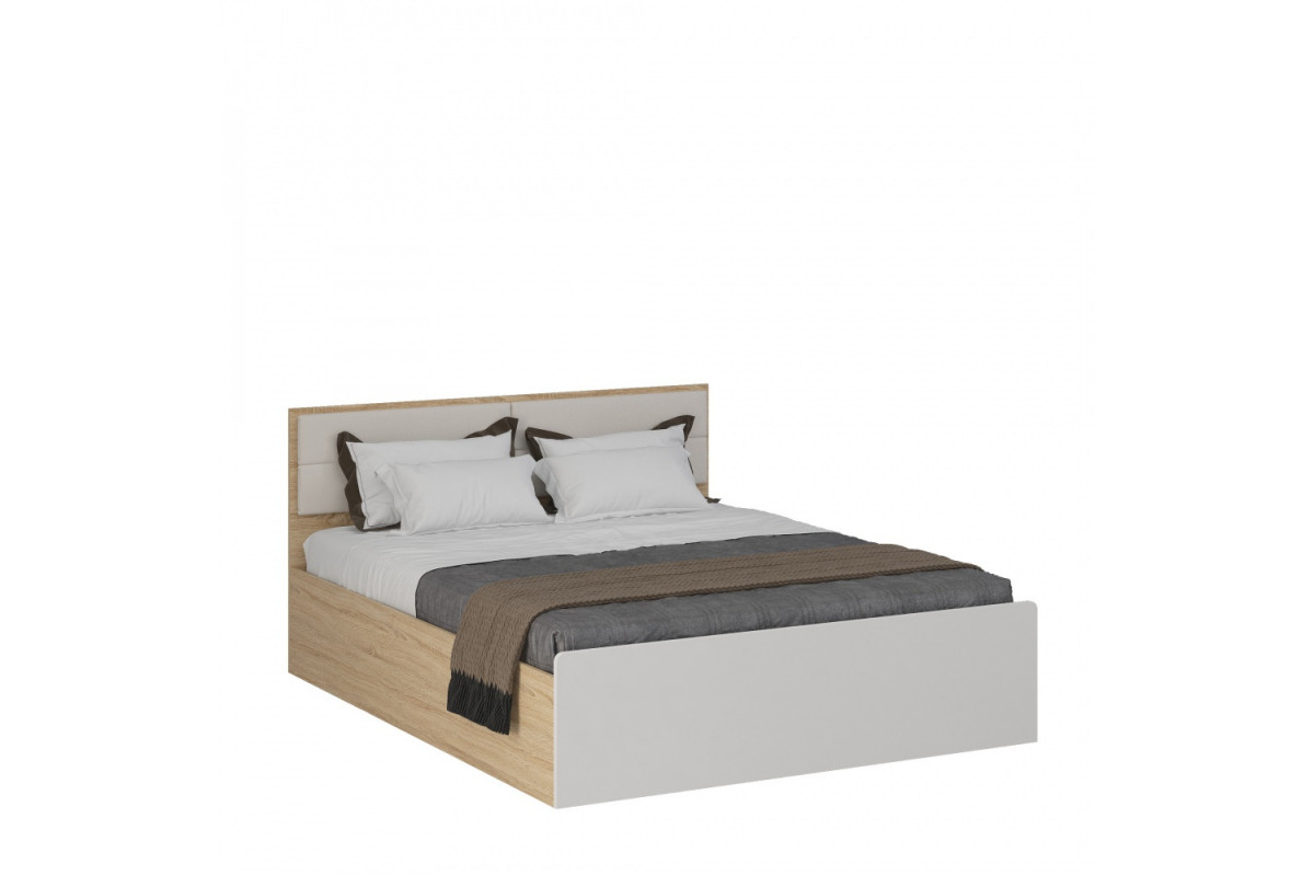 Кровать Норд КРПМ-160 (дуб сонома/софт даймонд)