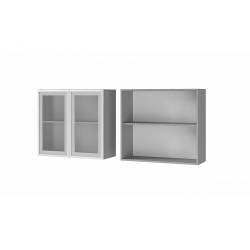 8в2 - Шкаф настенный 2-дверный со стеклом (800*720*310)