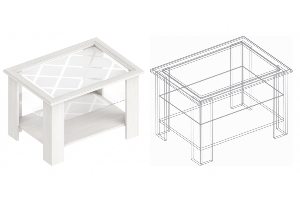 Стол журнальный «Александрия» 750х548х500 (бодега светлая)