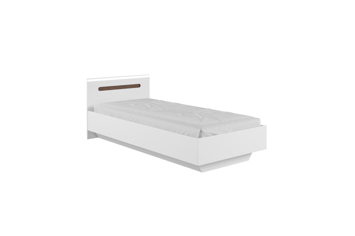 Кровать А900 Амбра (белый/белый глянец)
