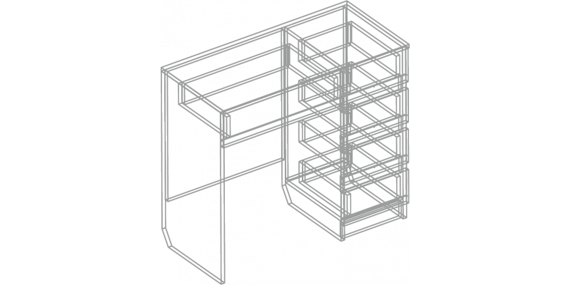 Стол гримерный-2 (стол) 850х400х760 (винтерберг)