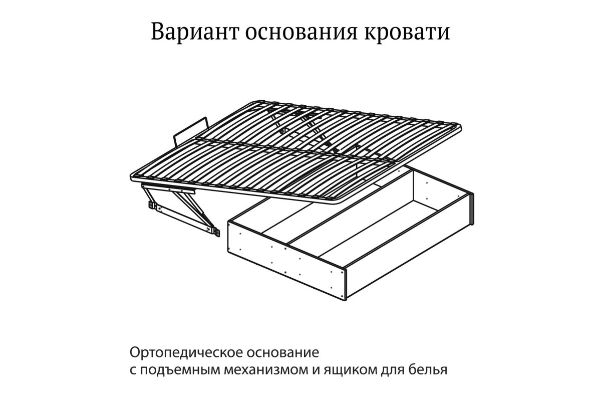 Основание для кроватей марок ТЭКС/Домани 1,6 ортопед. подъемный механизм с ящиком