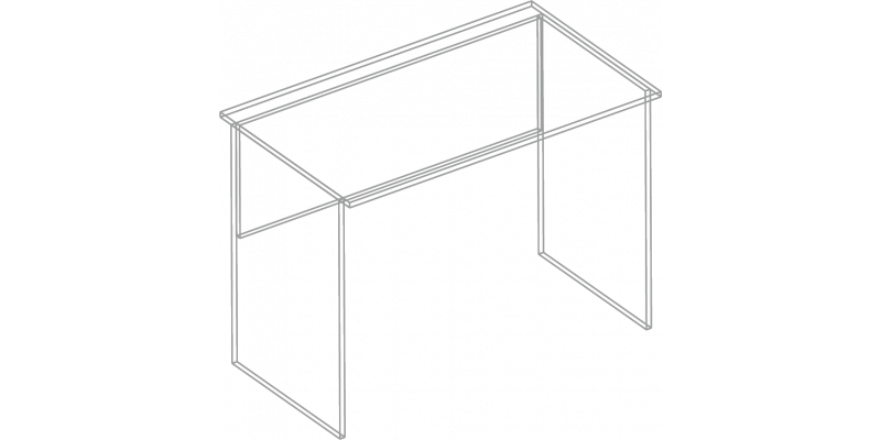 Стол письменный «Симпл» 1000х600х760 (белый лофт)