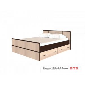 "Сакура" кровать 1,6м (1750х860х2034)